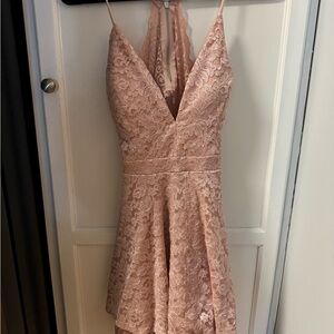 Emerald Sundae Blush Lace Dress